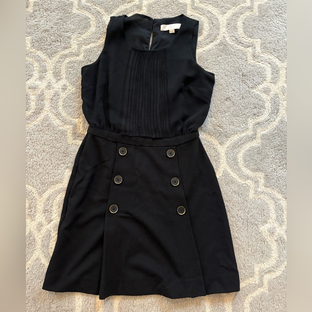Loft Black Mini Dress 0 Petite